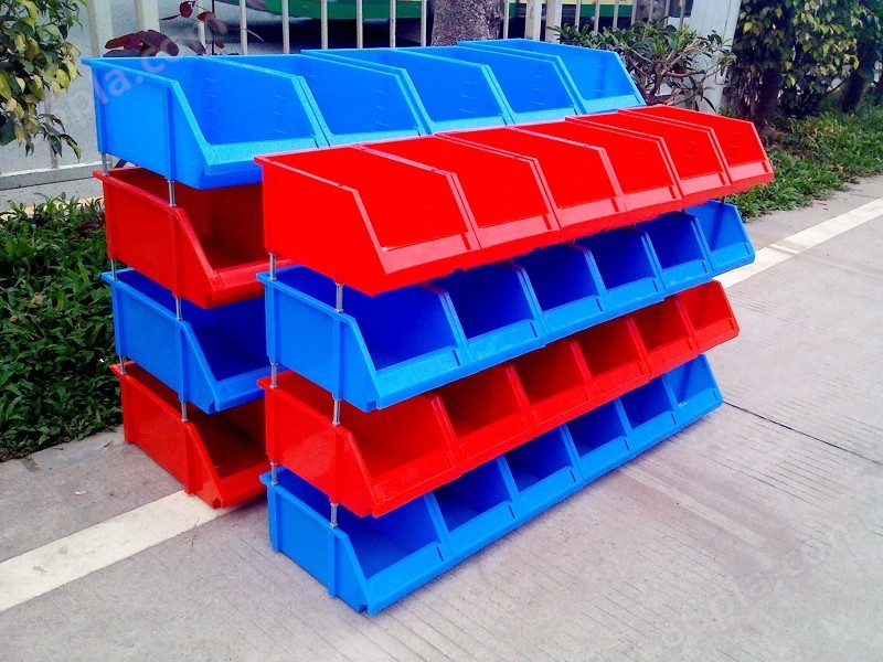 加厚组立式物料盒 斜口螺丝收纳盒 塑料零件盒