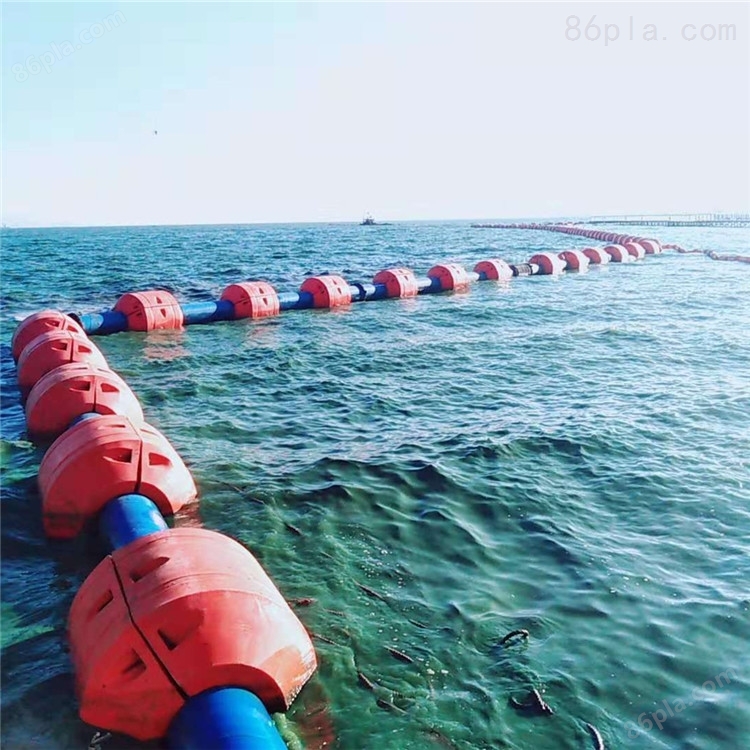 海上托浮管道浮体水面夹管塑料浮体报价