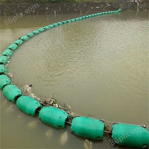 河道垃圾油污拦截浮体手动串联圆柱形浮体