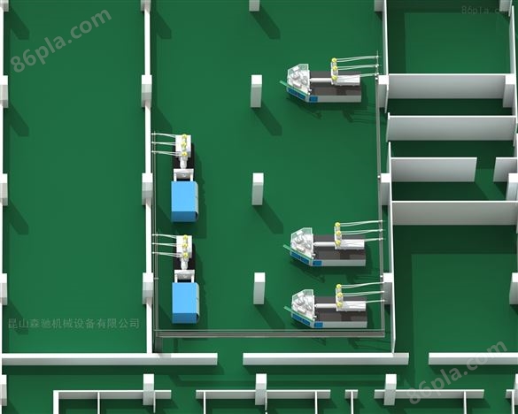 吹塑机供料系统设计1机1管
