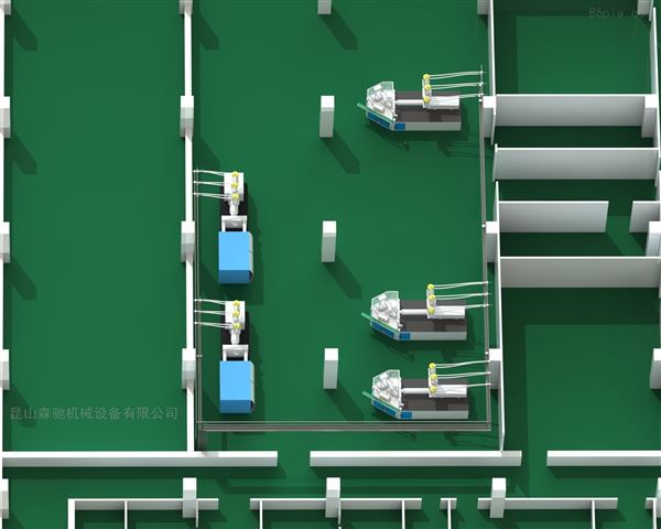 吹塑机吹瓶机 中央集中供料系统设计1机1管