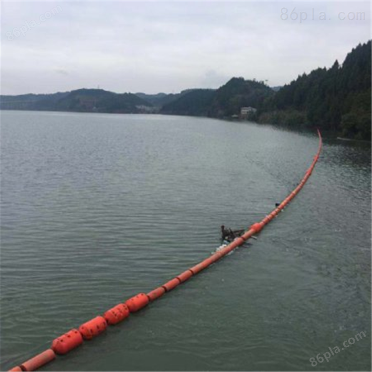 湖面浮式拦污漂高配置阻截设施